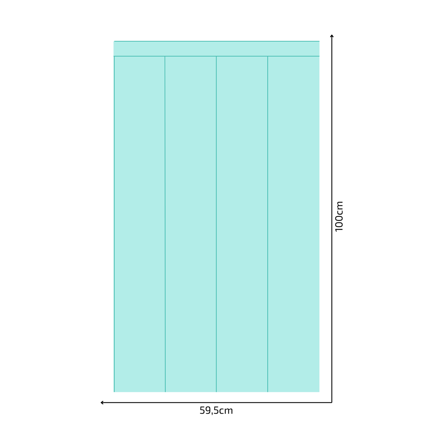 Self-Adhesive Textile Wallpaper – Rectangle – Turquoise Shades