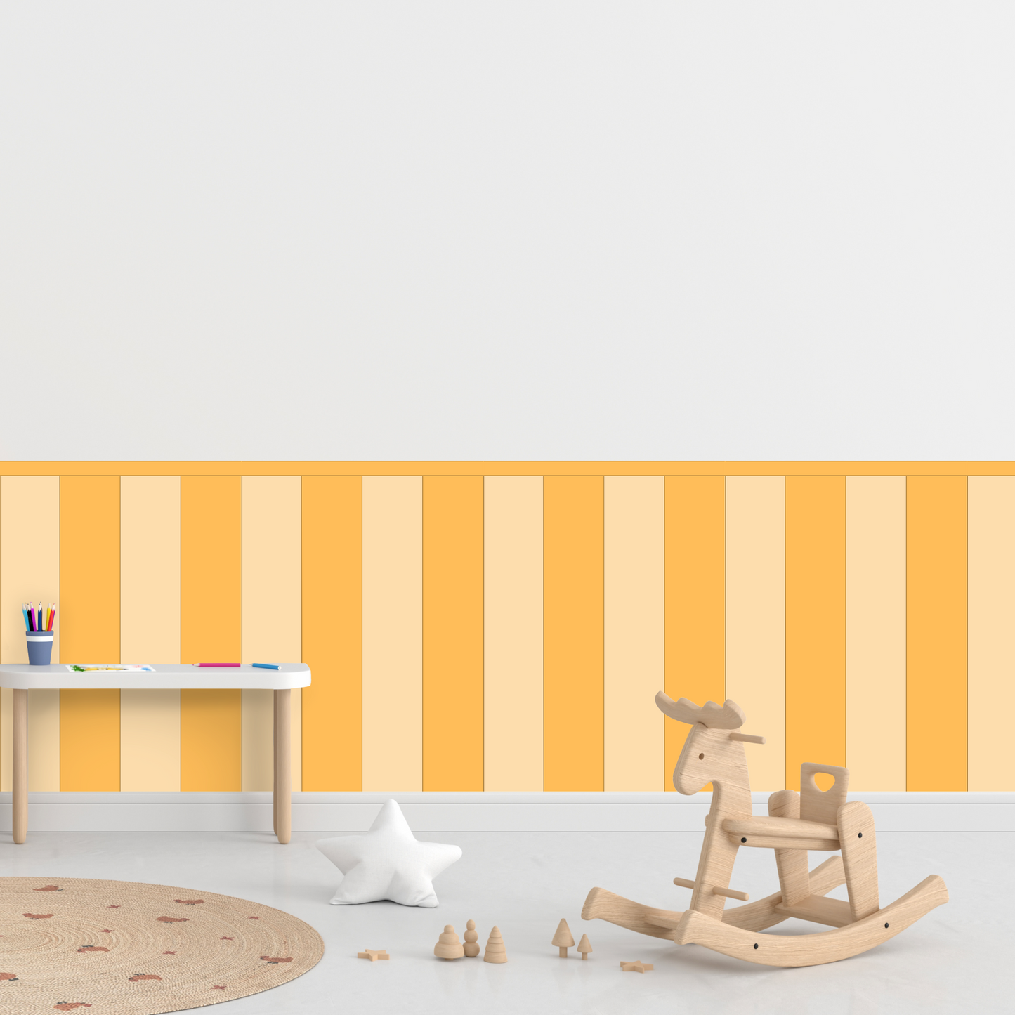 Self-Adhesive Textile Wallpaper – Rectangle – Yellow Shades