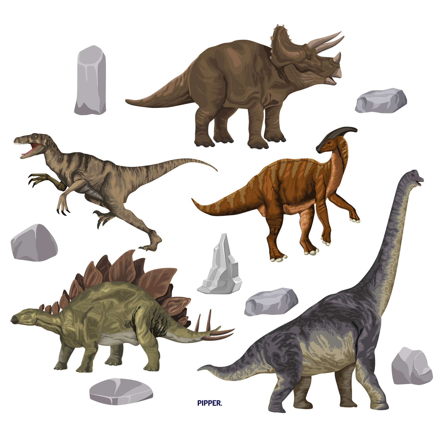 Textile Wall Sticker “Dinosaurs”