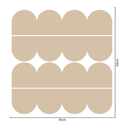 Textile Wall Sticker – Scalloped Arch Border - Cream