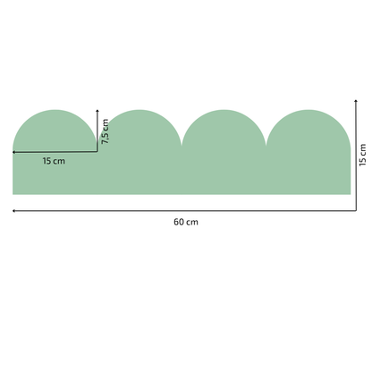 Textile Wall Sticker – Scalloped Arch Border - Mint