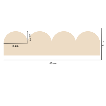 Textile Wall Sticker – Scalloped Arch Border - Cream