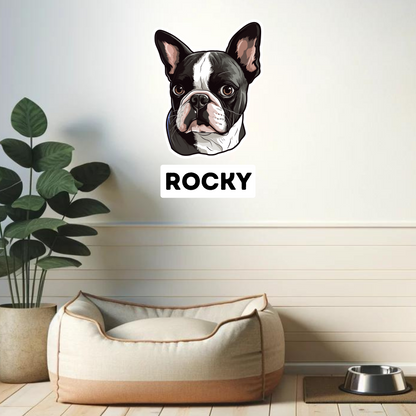 Textile Wall Sticker – “Boston Terrier"