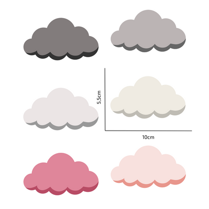 Textile Wall Sticker “Clouds” Black-red colors