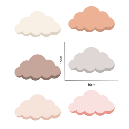 Textile Wall Sticker “Clouds” Brown colors