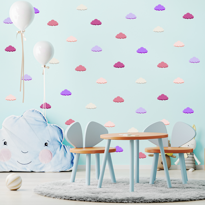 Textile Wall Sticker “Clouds” Dark purple colors