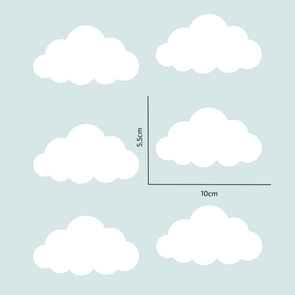 Textile Wall Sticker “Clouds” White color
