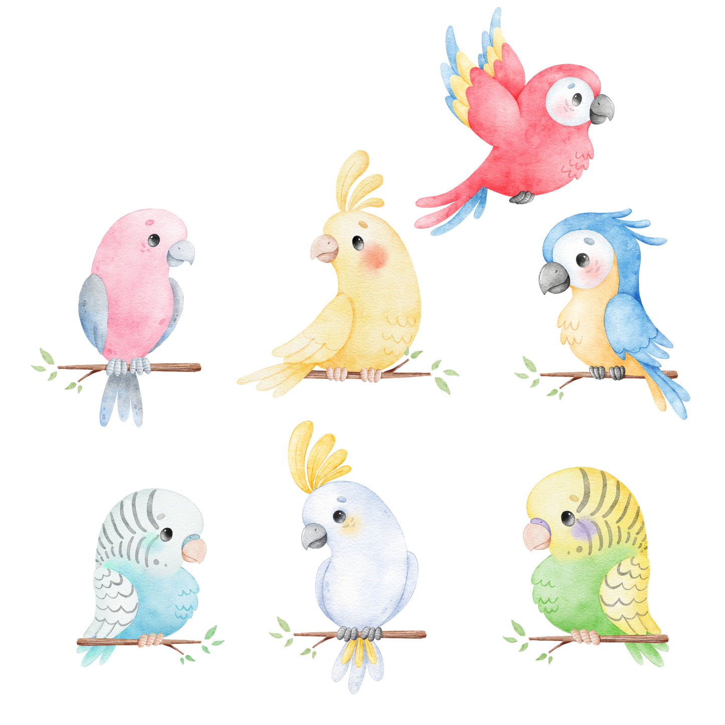 Textile Wall Sticker “Exotic Birds”