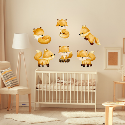 Textile Wall Sticker “Foxes”