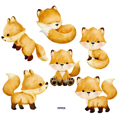 Textile Wall Sticker “Foxes”