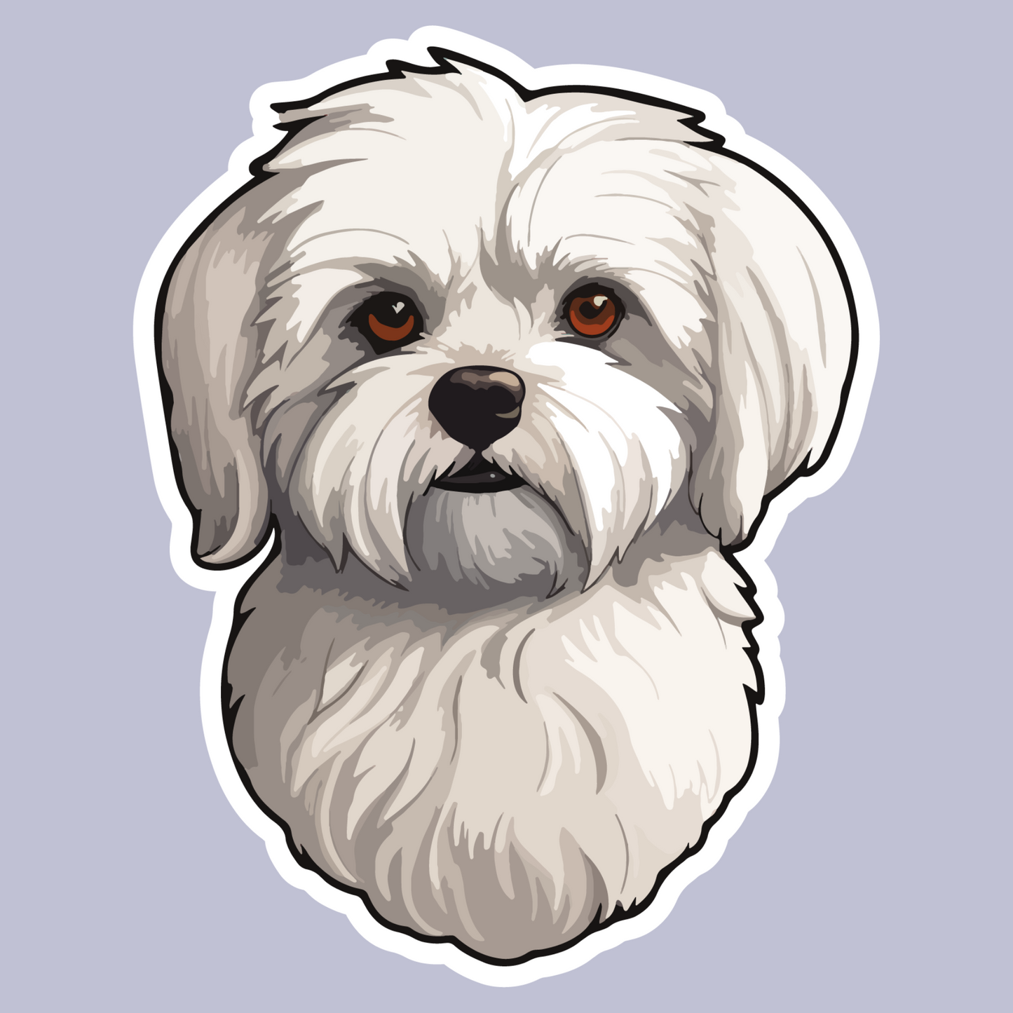 Textile Wall Sticker – “Maltese Dog"