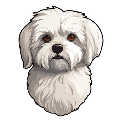 Textile Wall Sticker – “Maltese Dog"