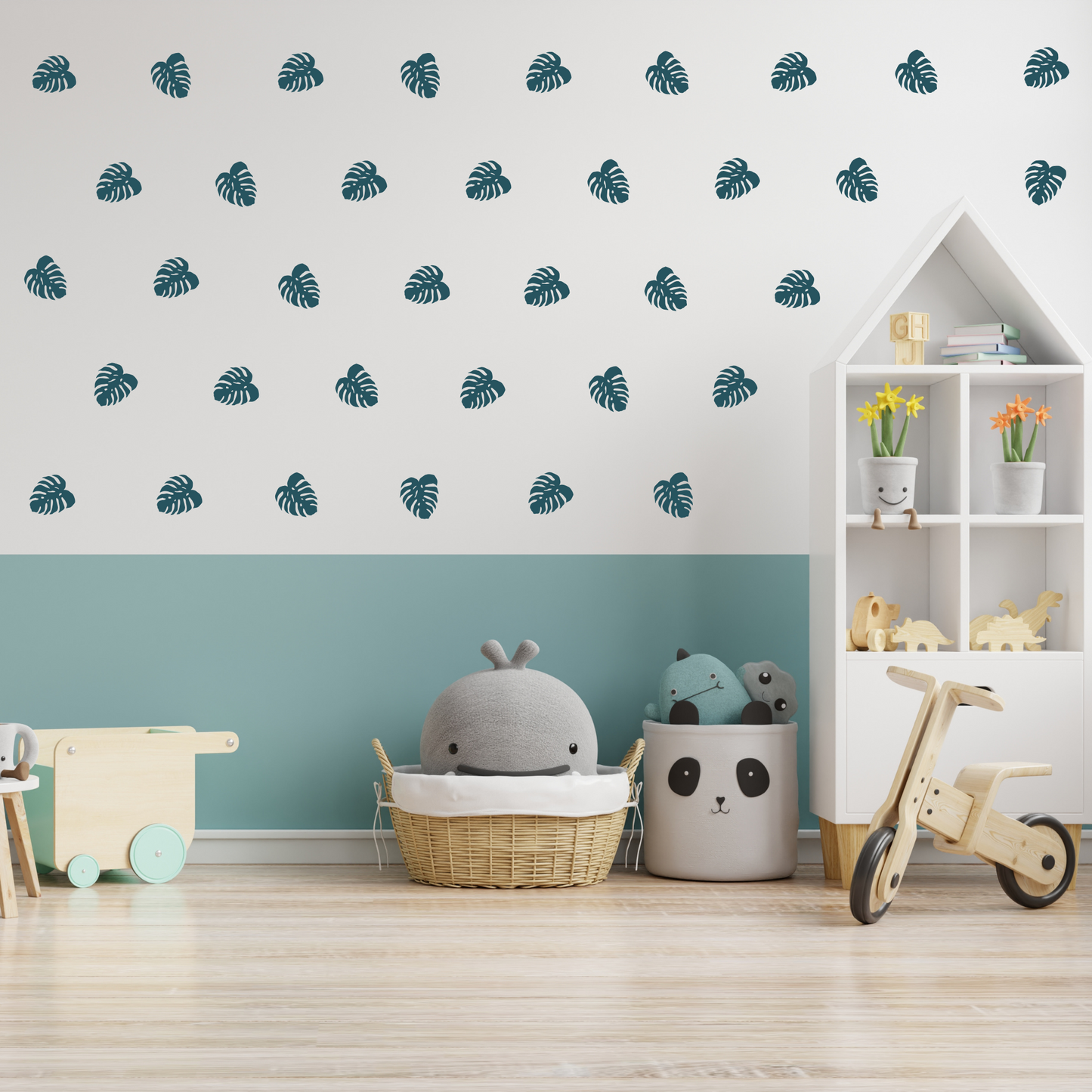 Textile Wall Sticker “Monstera Leaves 2”