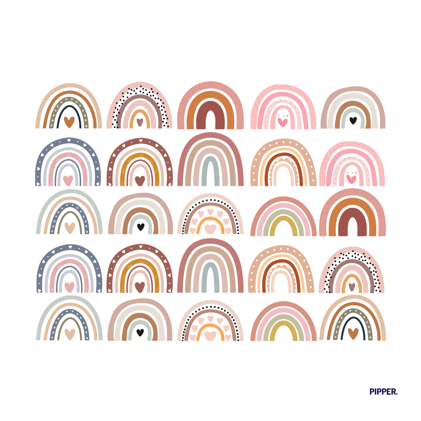 Textile Wall Sticker – “Rainbows”