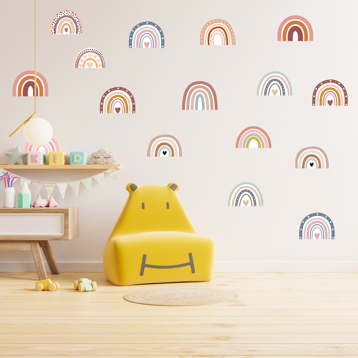 Textile Wall Sticker – “Rainbows”