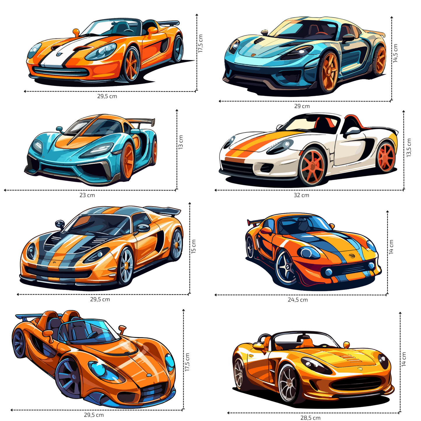 Textile Wall Sticker “Sports Cars”
