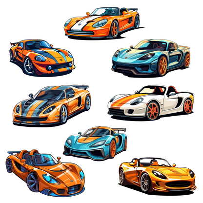 Textile Wall Sticker “Sports Cars”