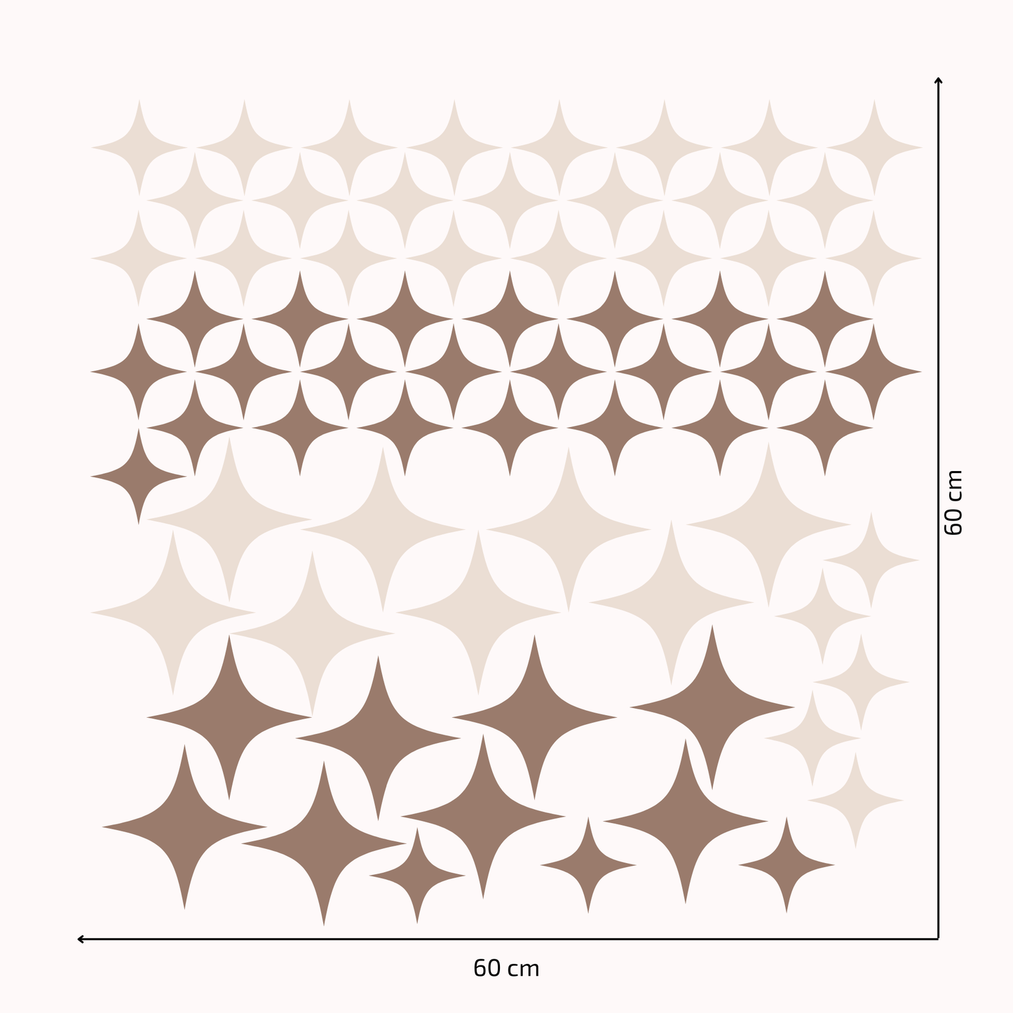 Textile Wall Sticker “Stars” Brown colors