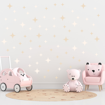 Textile Wall Sticker “Stars” Cream colors