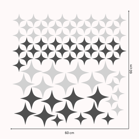 Textile Wall Sticker “Stars” Gray colors