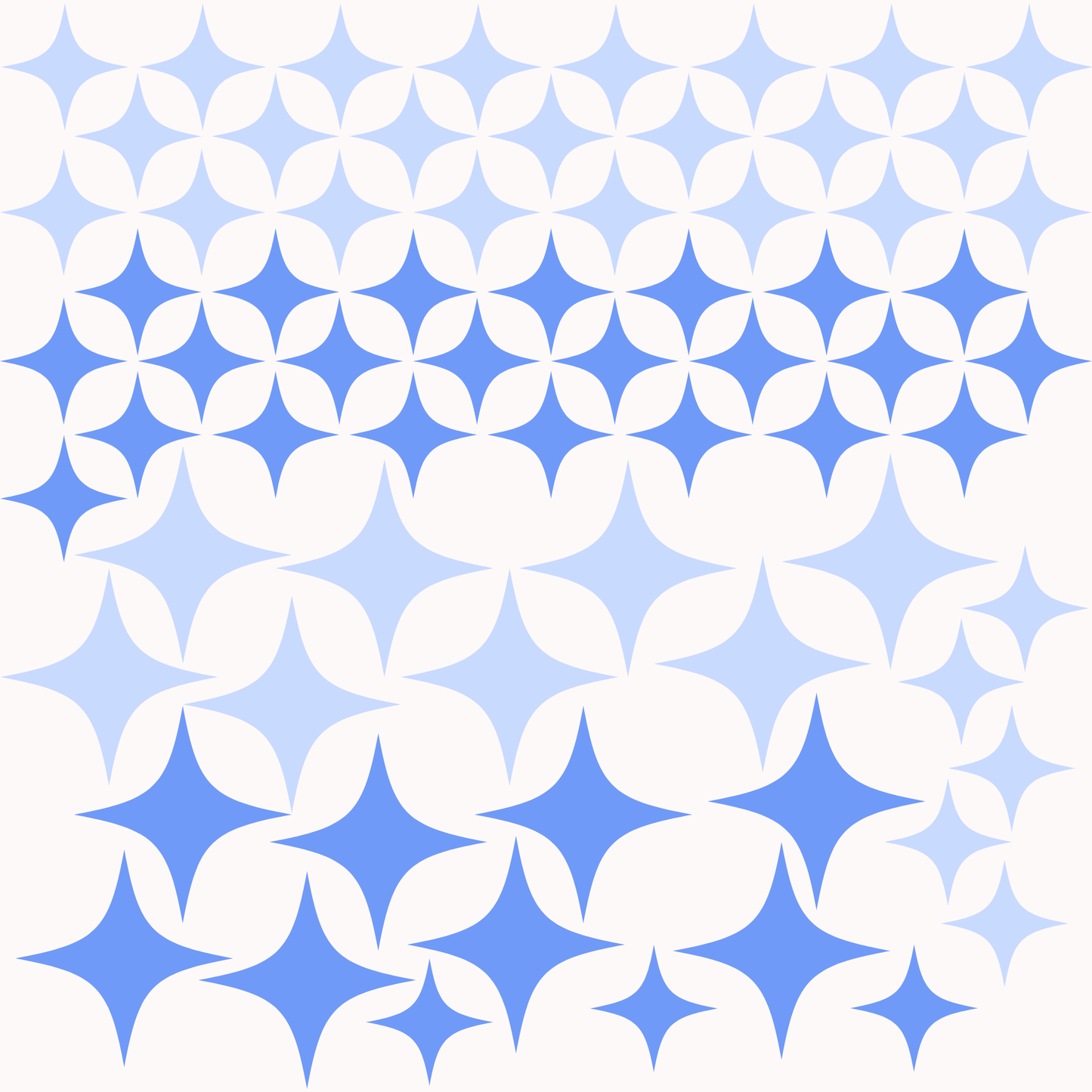 Textile Wall Sticker “Stars” Light blue colors