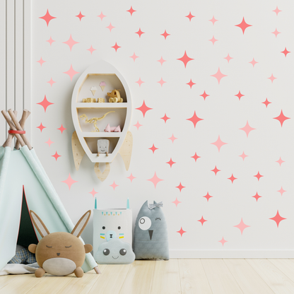 Textile Wall Sticker “Stars” Pink colors