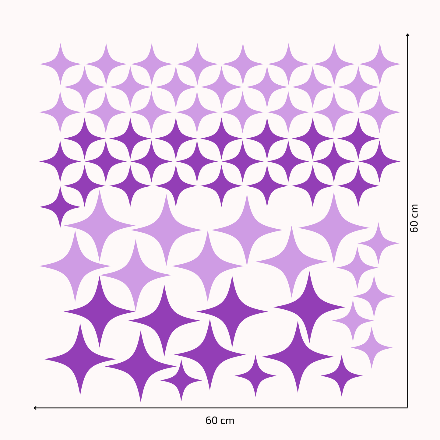 Textile Wall Sticker “Stars” Purple colors
