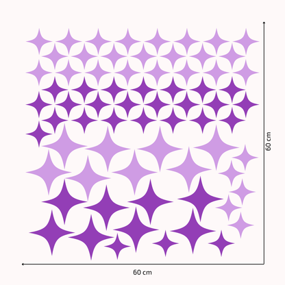 Textile Wall Sticker “Stars” Purple colors