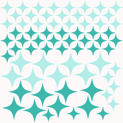 Textile Wall Sticker “Stars” Turquoise colors
