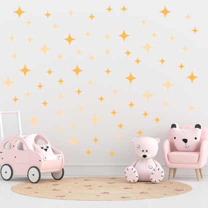 Textile Wall Sticker “Stars” Yellow colors