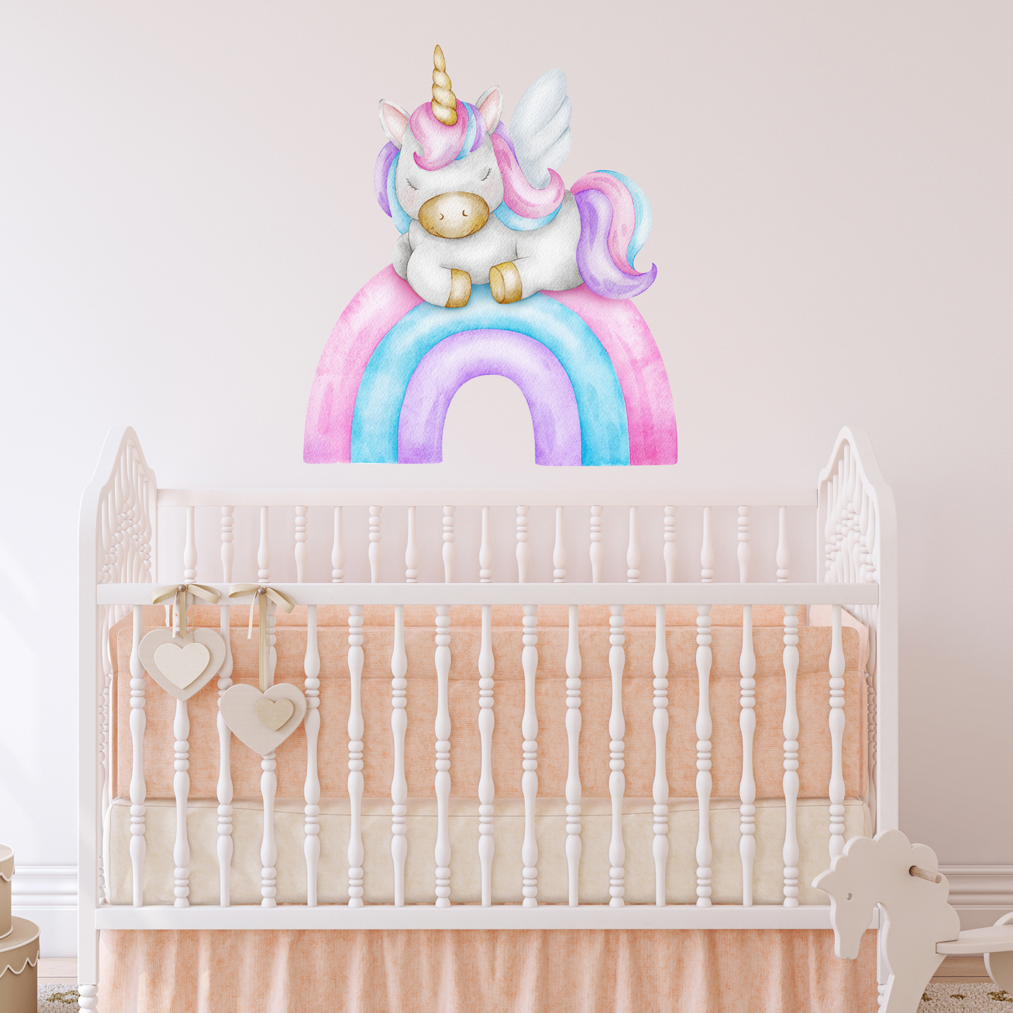 Textile Wall Sticker “Unicorn on a Rainbow”