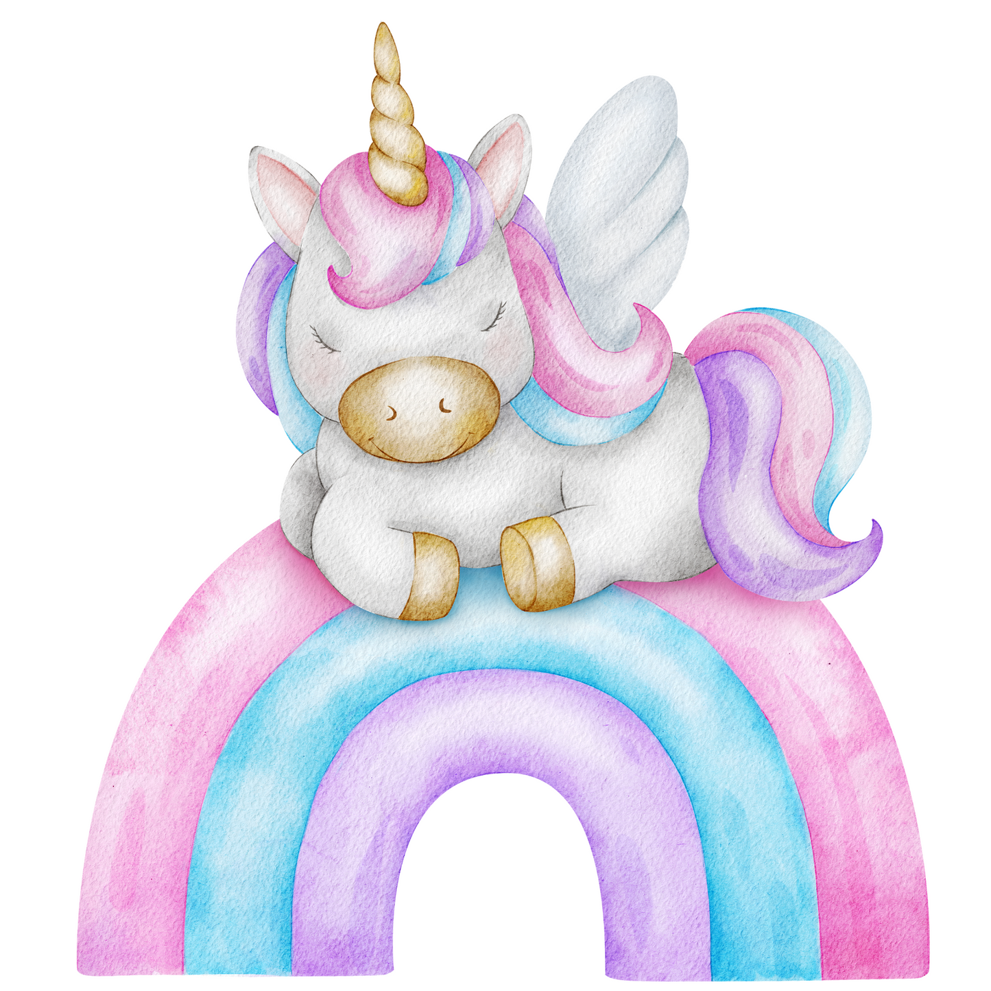 Textile Wall Sticker “Unicorn on a Rainbow”