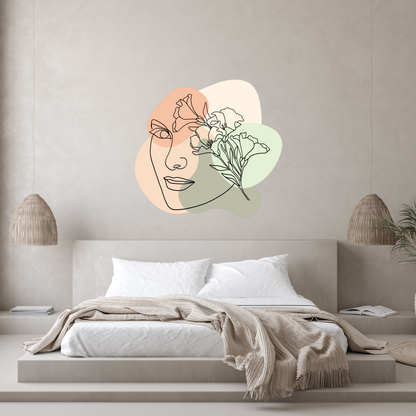 Textile Wall Sticker “Woman’s Face”