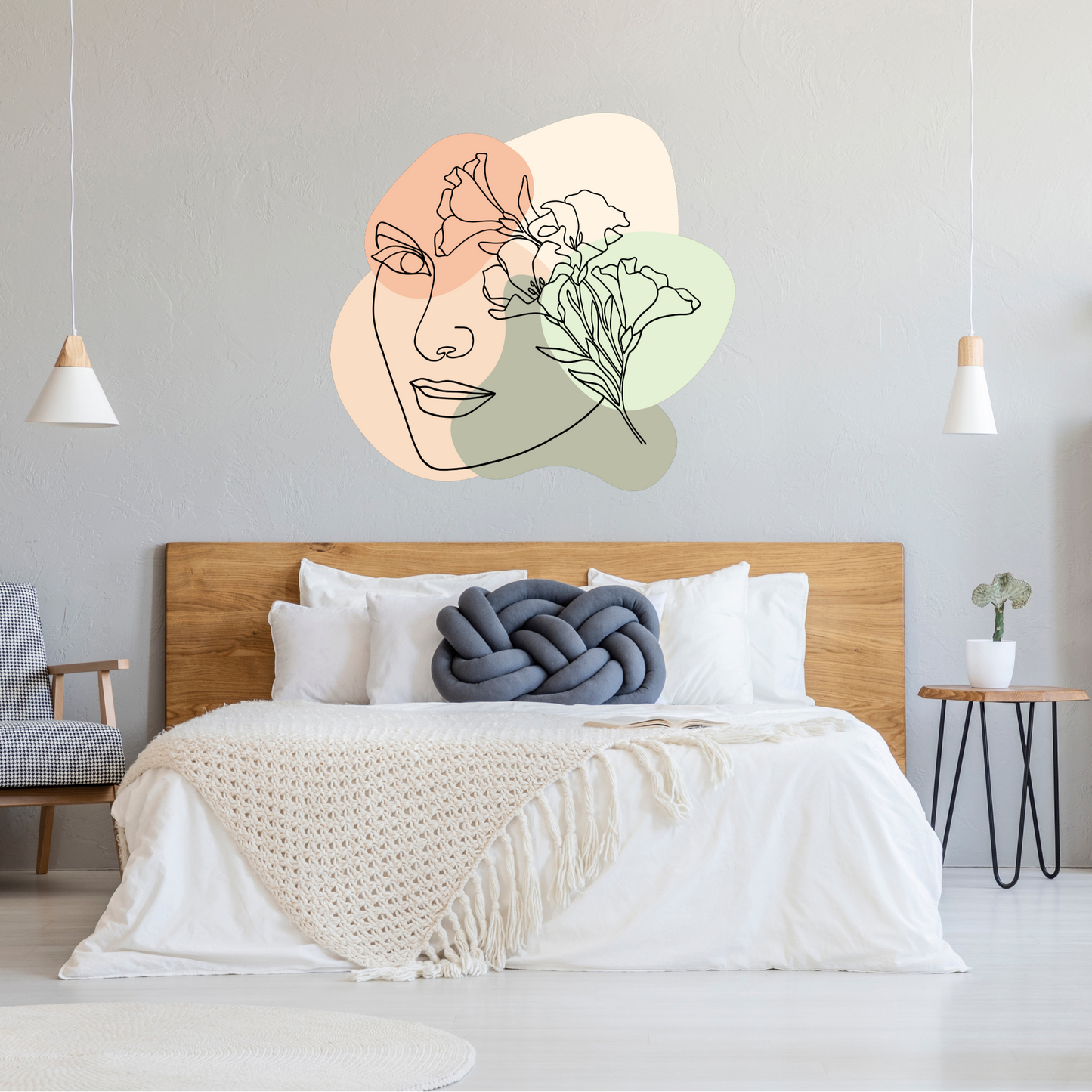 Textile Wall Sticker “Woman’s Face”