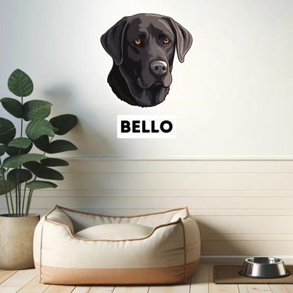Textile Wall Sticker – “Black Retriever"