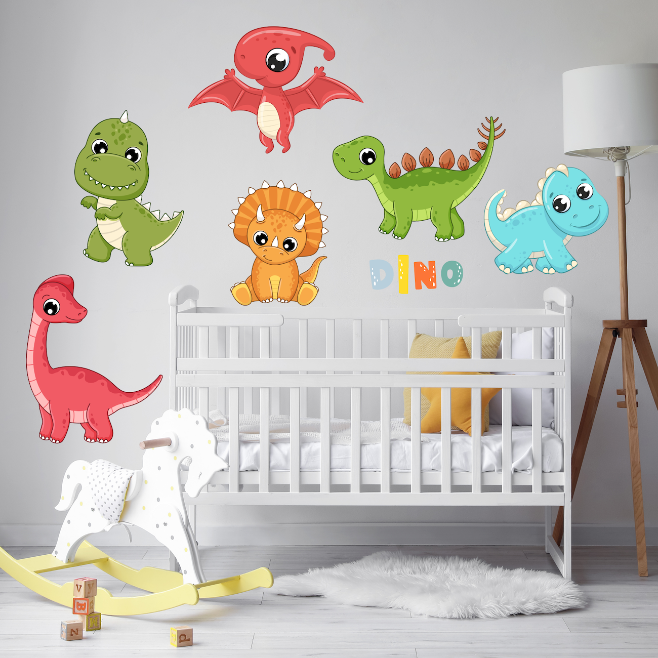 Textile Wall Sticker “Baby Dinosaurs”