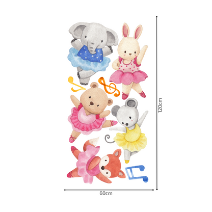 Textile Wall Sticker “Ballerinas - Animals”