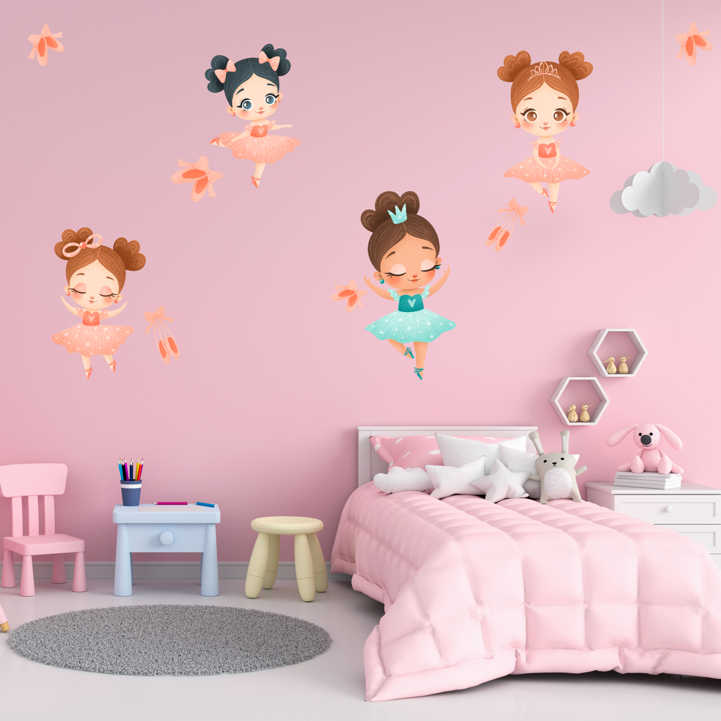 Textile Wall Sticker “Ballerinas”