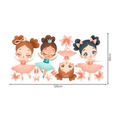 Textile Wall Sticker “Ballerinas”