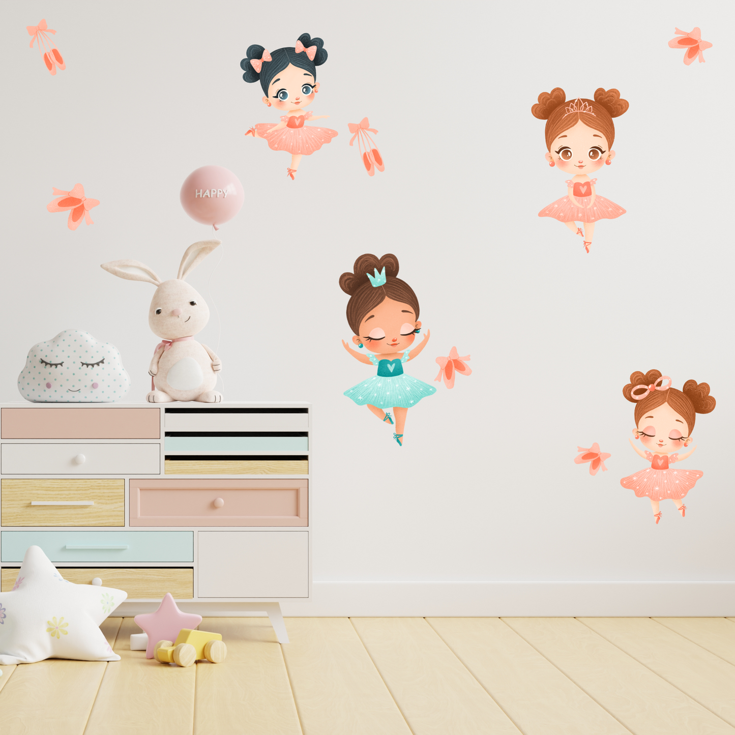 Textile Wall Sticker “Ballerinas”