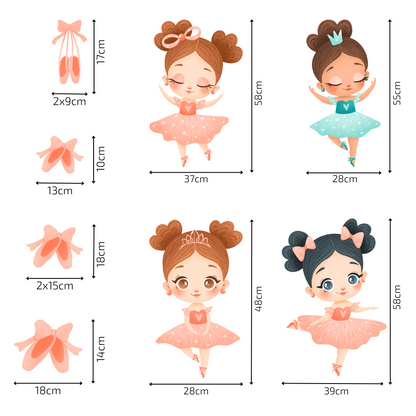 Textile Wall Sticker “Ballerinas”