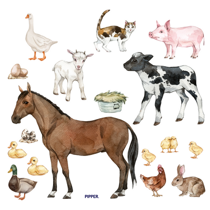 Textile Wall Sticker “Farm Animals”