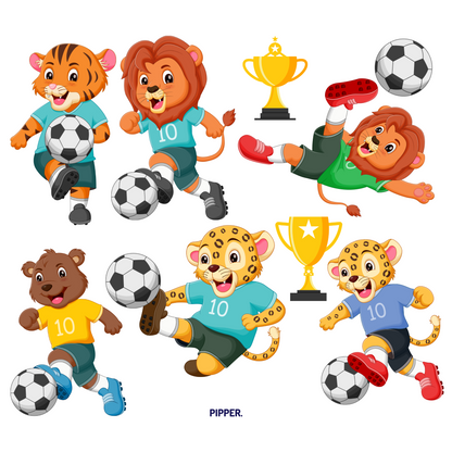 Textile Wall Sticker “Football Animals”