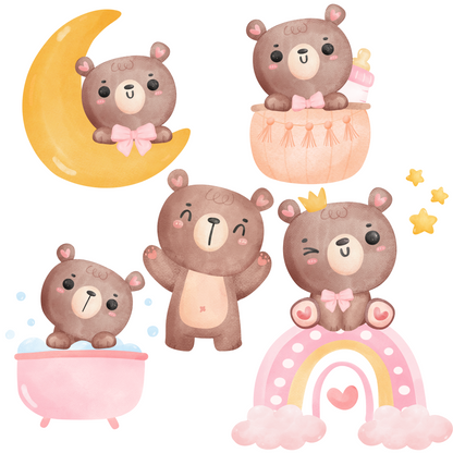 Textile Wall Sticker “Little bears”