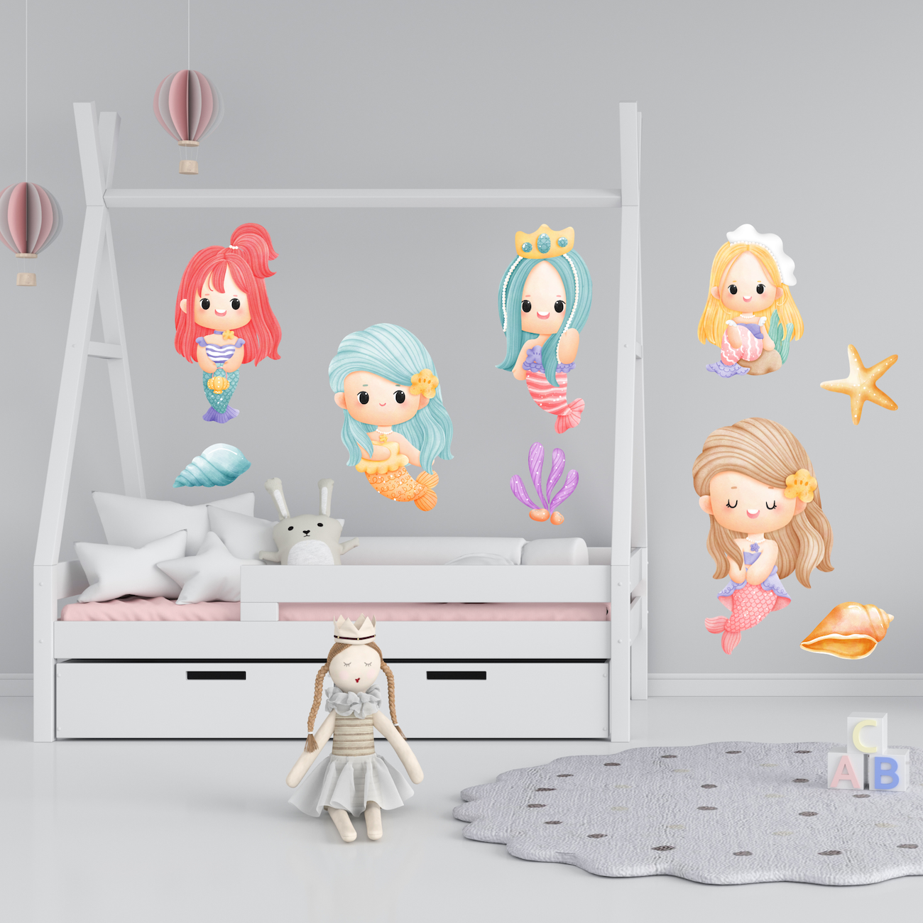 Textile Wall Sticker “Mermaids”