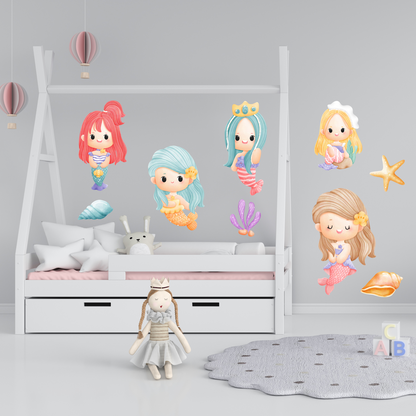 Textile Wall Sticker “Mermaids”