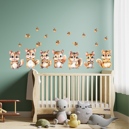 Textile Wall Sticker “Squirrels”