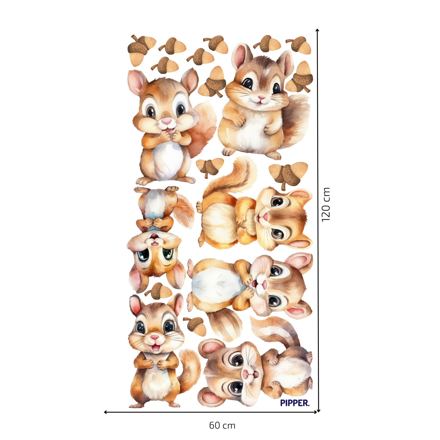 Textile Wall Sticker “Squirrels”