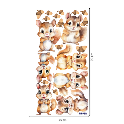 Textile Wall Sticker “Squirrels”